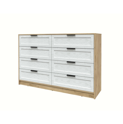 Kомод Тренд КТ-К157 (Дуб золотой ЛДСП/ Дуб полярный ЛМДФ) Ш1565 В1020 Г451